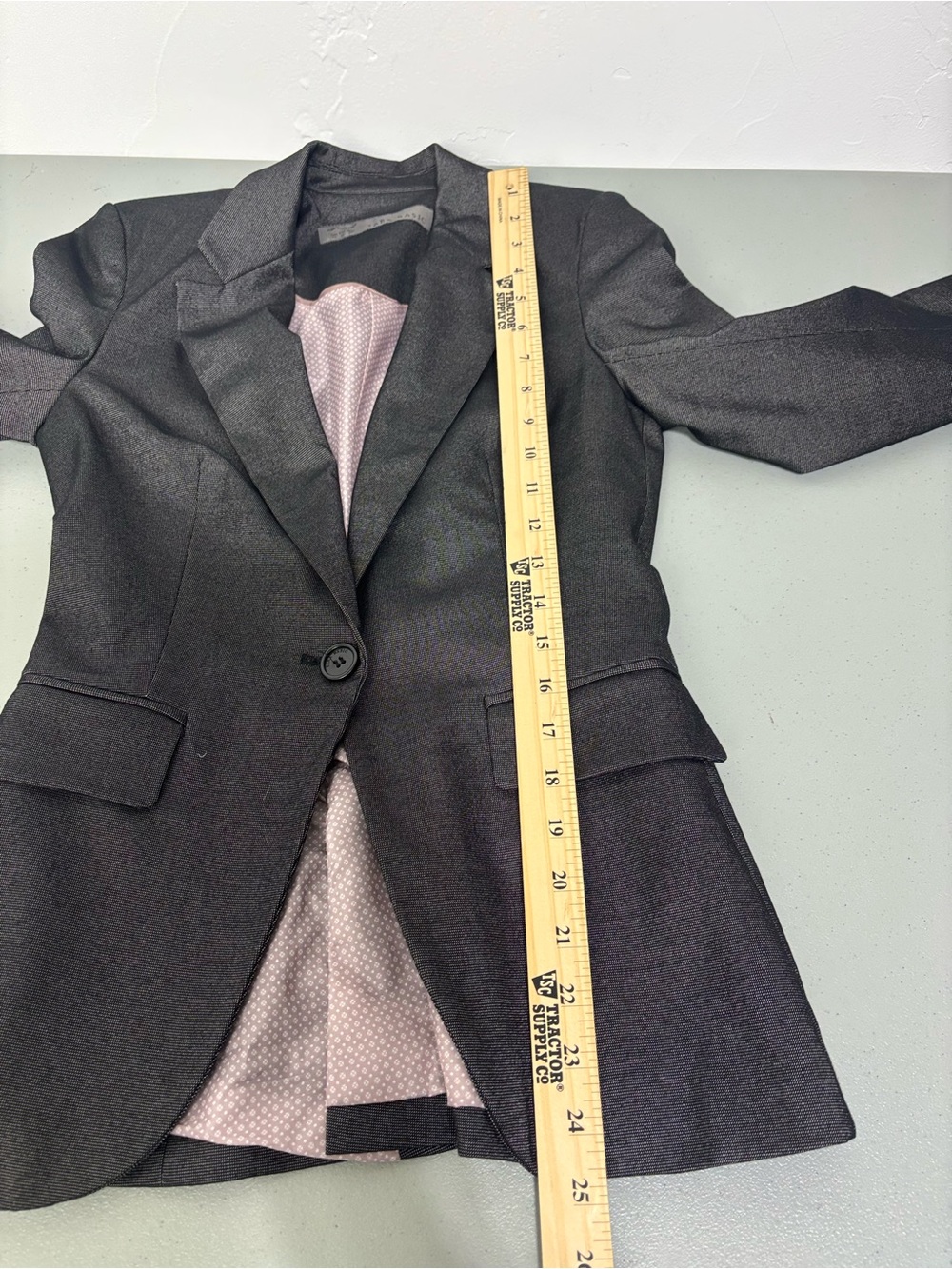Zara Basic XS Women Blazer Tailored One Button Career Executive Office Business - Picture 8 of 11